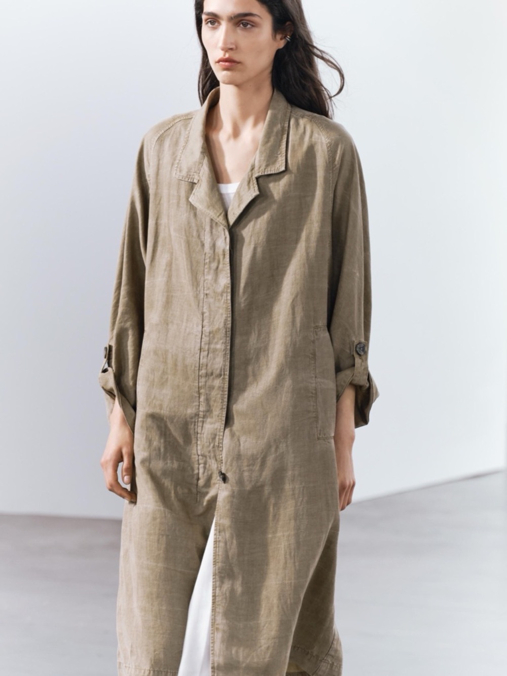 Zara Taupe Lightweight Jacket, Size M-L